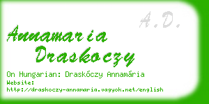 annamaria draskoczy business card